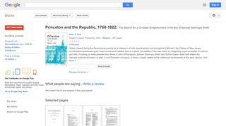 
Princeton and the Republic, 1768-1822: The Search for a ...
