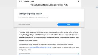 
                            8. Print BSNL Present Bill in Online Bill Payment Portal - Bsnl Online Bill Payment Login