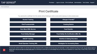 
                            5. Print Certificate - Tap Series - Tapseries Online Training Portal