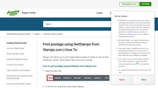 
                            4. Print postage using NetStamps from Stamps.com | How To ... - Stamps Com Portal Print Postage