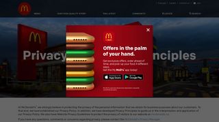 
                            3. Privacy Policy & Principles | McDonald's Canada - Mcweb Login Mcdonalds