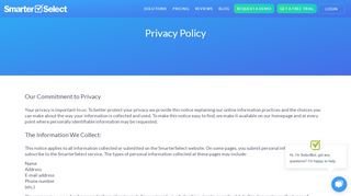
                            6. Privacy Policy - SmarterSelect - Smarter Select Portal