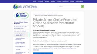 
                            3. Private School Choice Programs: Online Application System ... - Mpcp Portal