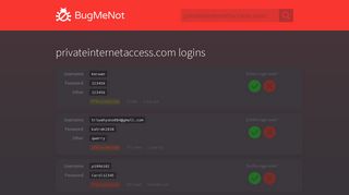 
                            5. privateinternetaccess.com passwords - BugMeNot - Free Pia Portal