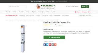 
                            7. Pro Dixie Canvas Kits by Fredrix - Cheap Joe's Art Stuff - Dixie Canvas Portal