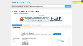 
                            5. pro1.tellmemorepro.com at WI. Rosetta Stone - Website Informer - Tellmemorepro Login