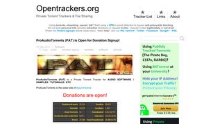 
                            4. ProAudioTorrents (PAT) is Open for Donation Signup! - Private ... - Proaudiotorrents Portal