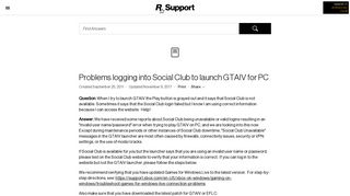 
                            3. Problems logging into Social Club to launch GTAIV for PC ... - Rockstar Social Club Portal Error