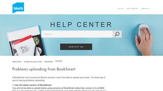 Problems uploading from BookSmart - Help Center - Blurb - Blurb Sign In