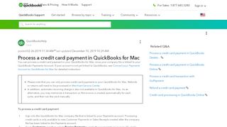 
Process a credit card payment in QuickBooks for Ma ...  
