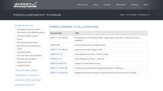 
                            3. Procurement Forms | Aerojet Rocketdyne - Aerojet Rocketdyne Supplier Portal