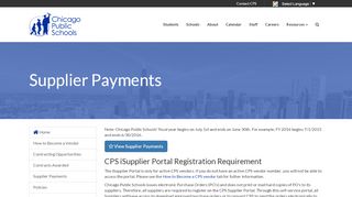 
                            2. Procurement : Procurement: Supplier Payments - CPS - Cps Supplier Portal