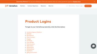 
                            3. Product Logins | Vertafore - My Vertafore Portal