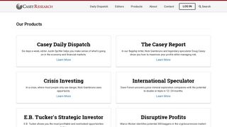 
                            4. Products Archive - Casey Research - The Casey Report Login