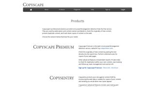 
                            5. Products - Copyscape - Copyscape Com Portal
