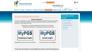 
                            3. Professional Growth Systems / Department Homepage - Mypgs Portal