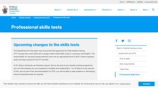 
                            6. Professional skills tests - St Mary's University - Qts Skills Test Booking Portal