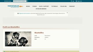 
                            6. Profil von MissHellfire | FanFiktion.de - Fanfiktion Portal