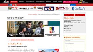 
                            4. Profile Kuala Lumpur Metropolitan University College (KLMU) - Where ... - Klmu Portal