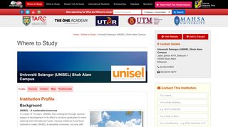 Profile Universiti Selangor (UNISEL) Shah Alam Campus - Where To ... - Student Portal Unisel Information