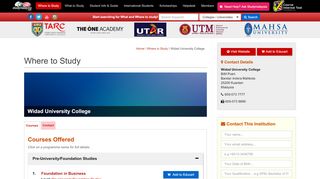 
                            6. Profile Widad University College - Where To Study - StudyMalaysia.com - Student Portal Widad College
