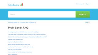 
                            7. Profit Bandit FAQ – SellerEngine Software, Inc. - Profit Bandit Portal