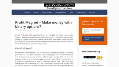 Profit Magnet – Make money with binary options? – Binary ...