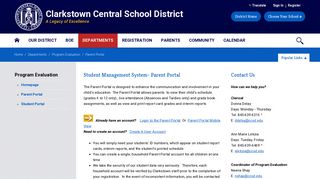 
Program Evaluation / Parent Portal - Clarkstown Central School District
