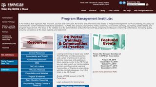 
Program Management Institute - TCALL - Texas A&M University
