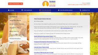 
                            7. Programs | Program resources - Colorado Shines - Colorado Shines Pdis Portal