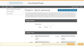 
                            4. Programs > Search (advanced) > The Programs Abroad Office - Utk Study Abroad Portal