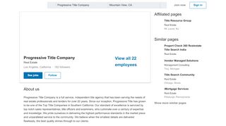 
                            4. Progressive Title Company | LinkedIn - Progressive Title Portal