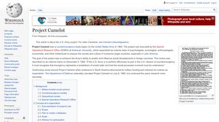 
                            5. Project Camelot - Wikipedia - Camelot Portal