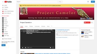 
                            4. Project Camelot - YouTube - Camelot Portal