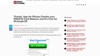 
                            8. 'Pronto' App for iPhone Checks your PRESTO Card Balance and It's ... - Presto Balance Portal