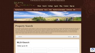 
                            7. Property Search | Koa Realty, Inc - Search Big Island Hawaii ... - Hawaii Information Service Member Portal