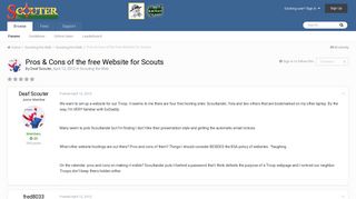 
                            2. Pros & Cons of the free Website for Scouts - SCOUTER Forum - Scoutlander Sign In