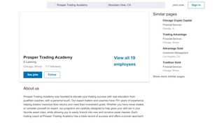 
                            3. Prosper Trading Academy | LinkedIn - Prosper Trading Portal