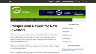 
                            7. Prosper.com Review for New Investors - Lend Academy - Prosper Daily Portal