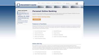 Prosperity Bank - Internet Banking