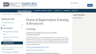 
                            2. Protocol Registration Training & Resources | DAIDS Regulatory ... - Daids Learning Portal