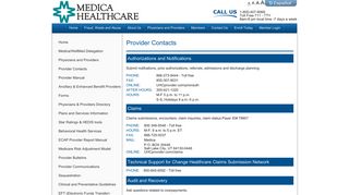 
Provider Contacts | Medica Healthcare  
