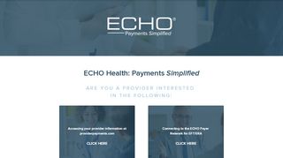 
                            4. Provider Links - ECHO Health - Echo Health Provider Portal