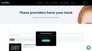 
                            9. Provider listing - Studiosity - Oten Portal