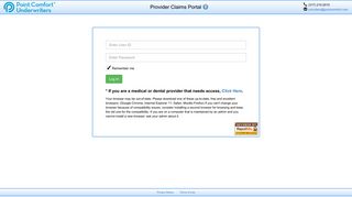 
                            2. Provider - Point Comfort Provider Portal
