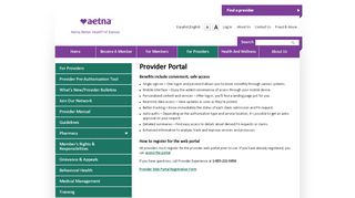 
                            4. Provider Portal | Aetna Better Health of Kansas - Aetna Better Health Provider Portal