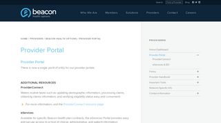 
                            2. Provider Portal | Beacon Health Options - Beacon Health Services Provider Portal