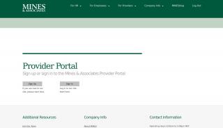 
                            1. Provider Portal - Mines And Associates Provider Portal