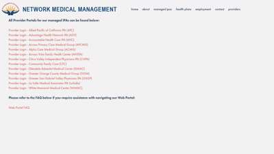 Provider Portal — Network Medical Management