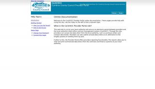 
                            5. Provider Portal Online Help - Cumbria County Council - Direct Provider Portal